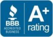 Better Business Bureau Logo with a+ rating