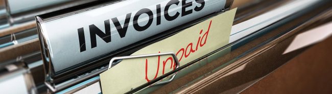 invoice files with unpaid tag inside of it